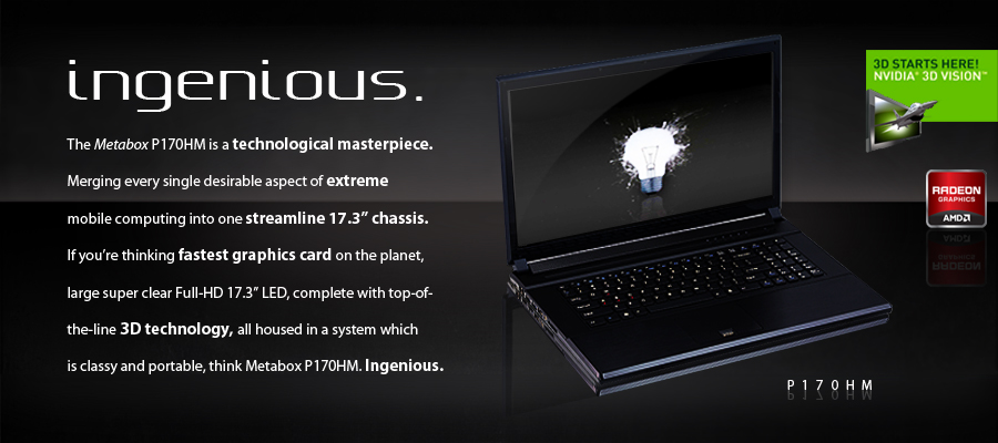 Clevo Metabox P170HM. Ingenious