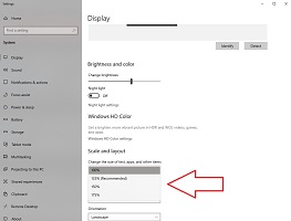 Windows 10 Display Scaling