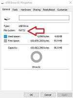 USB Drive Properties USB Drive Properties